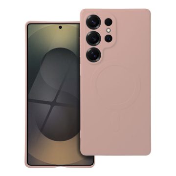   SILICONE MAG COVER case compatible with MagSafe for SAMSUNG S25 Ultra pink