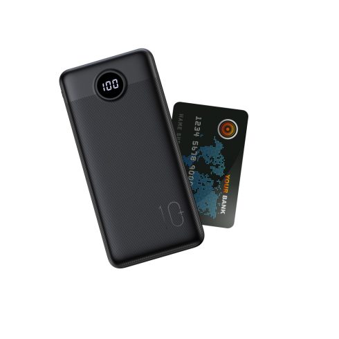 VEGER powerbank 10000 mAh PD QC3.0 2A 20W L10S (W1105PD) fekete