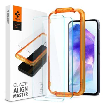   SPIGEN edzett üveg ALM GLAS. TR 2-csomag SAMSUNG A55 5G átlátszóhoz
