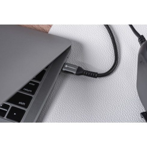 USB C kábel Lightning Forcell F-Energy PD 3A 27W Cafule 2 m C259 fekete