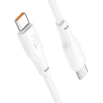 USB C kábel USB C Hoco 3A 100W 1 m X93 fehér