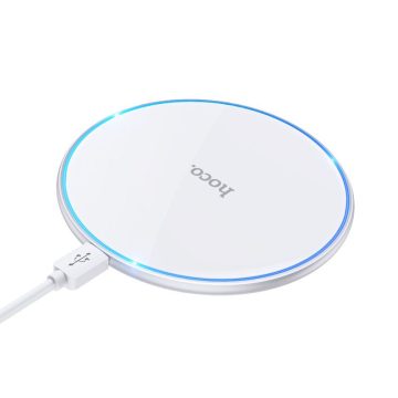 Vezeték nélküli töltő Hoco 2A 15W, fény CW6 PRO fehér