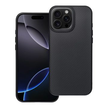   Carbon Elite MagSafe fedél kompatibilis az IPHONE 16 PRO MAX fekete színű telefonhoz