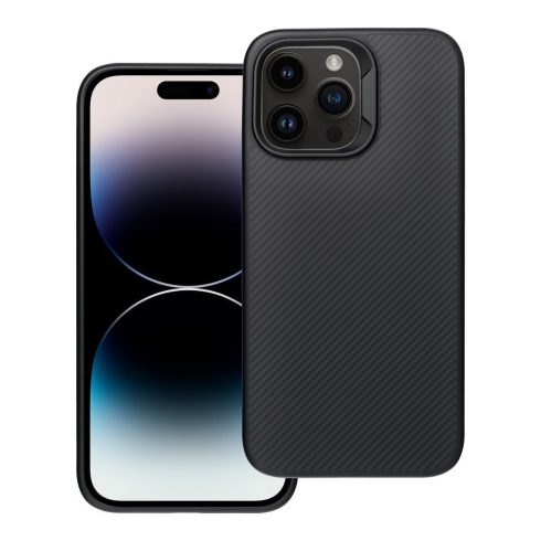 Carbon Elite MagSafe fedél kompatibilis az IPHONE 14 PRO MAX fekete színű telefonhoz