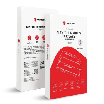   Hibrid nano üvegfólia vágógéphez Forcell F-Protect Flexibilis NANO 7H PRIVACY 196 x 125 mm 25 db