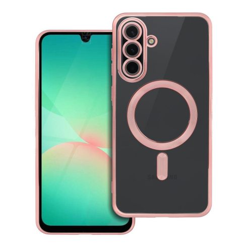 Samsung A56 Electro Mag Cover tok, amely kompatibilis a MagSafe aranyrózsával