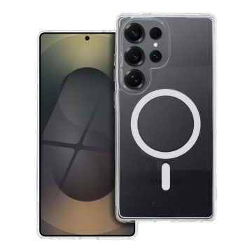   Case for Samsung S25 ULTRA Drop Glue Colorful Ring Mag Cover compatible with MagSafe white