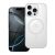 Case for iPhone 14 PRO MAX Drop Glue Colorful Ring Mag Cover compatible with MagSafe white