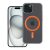 Case for iPhone 15 Drop Glue Colorful Ring Mag Cover compatible with MagSafe orange
