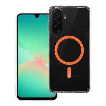   Case for Samsung A56 Drop Glue Colorful Ring Mag Cover compatible with MagSafe orange