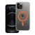 Case for iPhone 12 PRO MAX Drop Glue Colorful Ring Mag Cover compatible with MagSafe orange