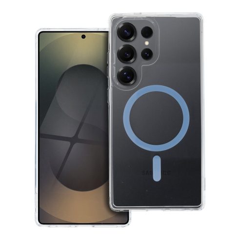 Case for Samsung S25 ULTRA Drop Glue Colorful Ring Mag Cover compatible with MagSafe light blue