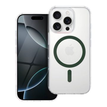   Case for iPhone 15 Drop Glue Colorful Ring Mag Cover compatible with MagSafe dark green