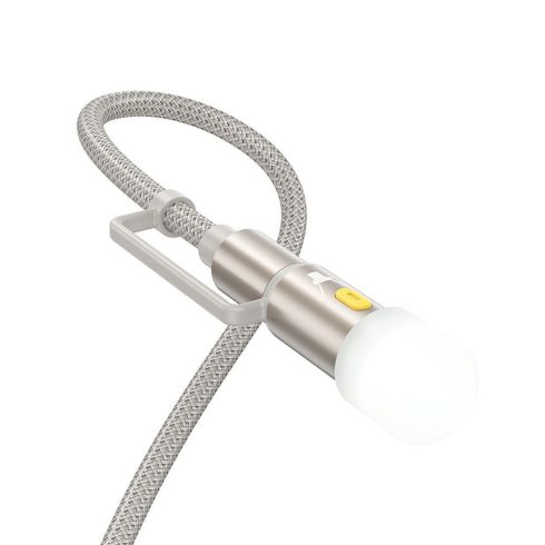 Kábel All-in-one USB C / Lightning - USB C / LED Light Hoco PD 3A 60W 1,2 m U138 szürke