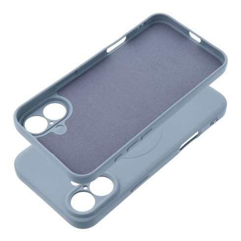 SILICONE MAG COVER case compatible with MagSafe for IPHONE 16e light blue