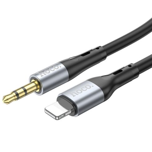 Kábel AUX Jack 3,5 mm Lightning Hoco 1 m UPA22 fekete
