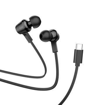 Vezetékes fülhallgató USB C Hoco M86 fekete
