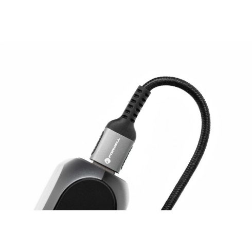 Cable USB A to USB C Forcell F-Energy QC4.0 3A 66W Cafule 0,5 m C256 black