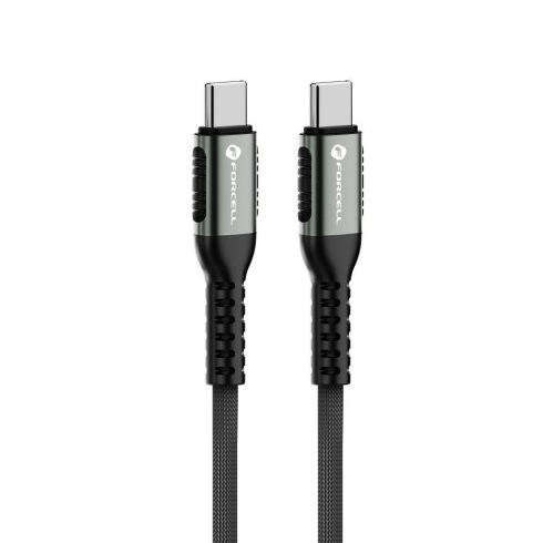 Cable USB C to USB C Forcell F-Energy QC4.0 PD 5A 100W Cafule 0,25 m C260 black