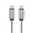   Kábel USB C – USB C Forcell F-Energy QC4.0 PD 3A 66W Fém 2 m C237 ezüst