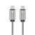 Kábel USB C – USB C Forcell F-Energy QC4.0 PD 3A 66W Fém 2 m C237 ezüst