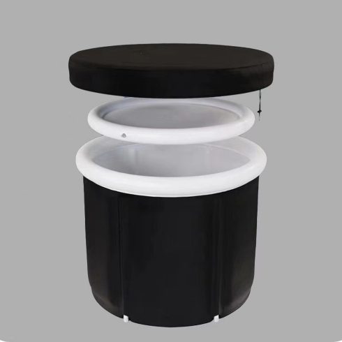 Összecsukható hordozható felfújható kád 80 x 79 cm fekete