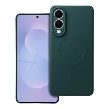   SILICONE MAG COVER case compatible with MagSafe for SAMSUNG S25 Edge dark green