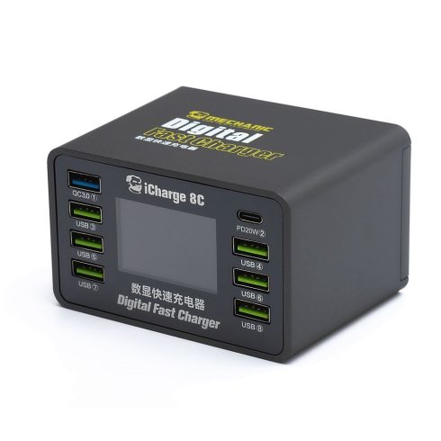 MECHANIC iCharge 8C 8 portos DC tápegység PD QC3.0