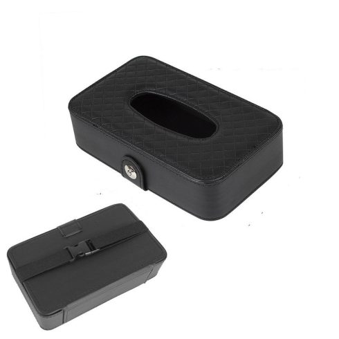 Fekete pánttal ellátott papírzsebkendős doboz