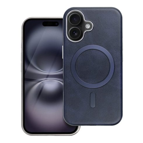 Tok iPhone 16 PRO MAX Gentleman Mag Coverhez, amely kompatibilis a MagSafe sötétkék színnel