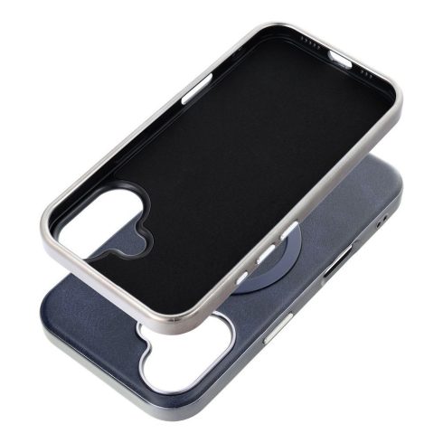 Tok iPhone 16 PRO MAX Gentleman Mag Coverhez, amely kompatibilis a MagSafe sötétkék színnel