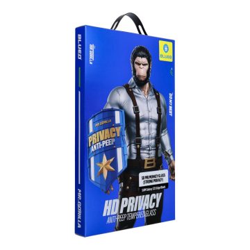   5D Mr. Monkey Glass – Samsung Galaxy S25 Edge fekete készülékhez (erős adatvédelem)