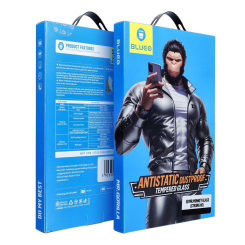 5D Mr. Monkey Glass – Samsung Galaxy S25 Edge fekete (Strong Lite) készülékhez