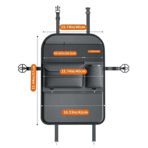 Autós rendszerező első ülésekhez D03 fekete rekesszel