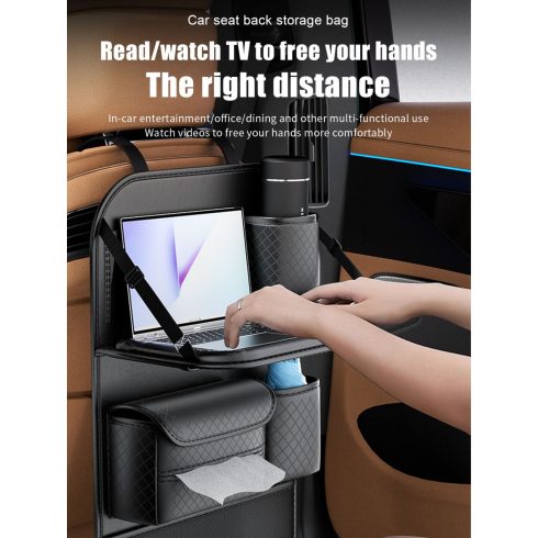 Összecsukható autós rendszerező első ülésekhez D03-B fekete rekesszel