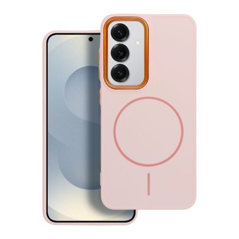 FRAME MAG COVER Case compatible with MagSafe for SAMSUNG S25 powder pink