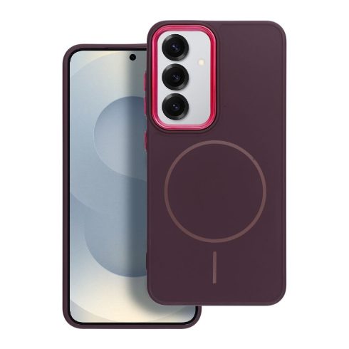 FRAME MAG COVER Case compatible with MagSafe for SAMSUNG A56 purple