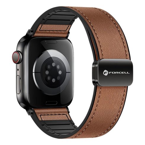 FORCELL F-DESIGN FA21 öko bőr szíj APPLE Watchhoz 38 / 40 / 41 mm barna