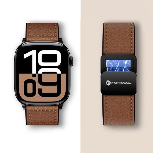 FORCELL F-DESIGN FA21 öko bőr szíj APPLE Watchhoz 38 / 40 / 41 mm barna