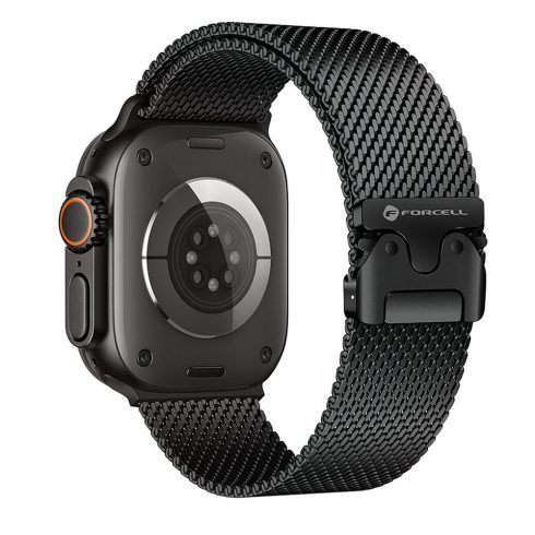 FORCELL F-DESIGN FA11 rozsdamentes acél szíj APPLE Watchhoz 38 / 40 / 41 mm fekete