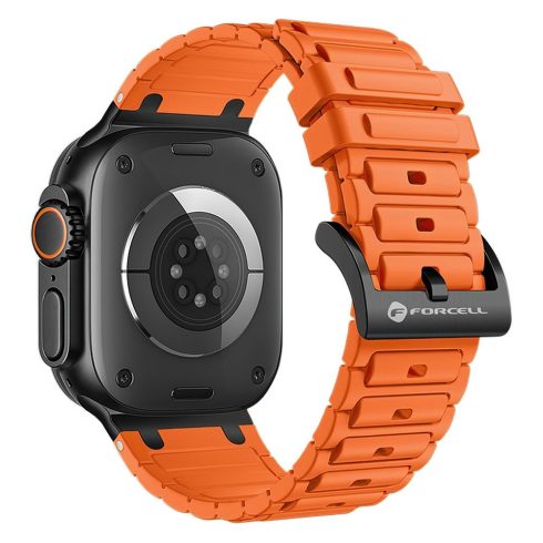 FORCELL F-DESIGN FA06 szilikon szíj APPLE Watchhoz 38 / 40 / 41 mm narancs