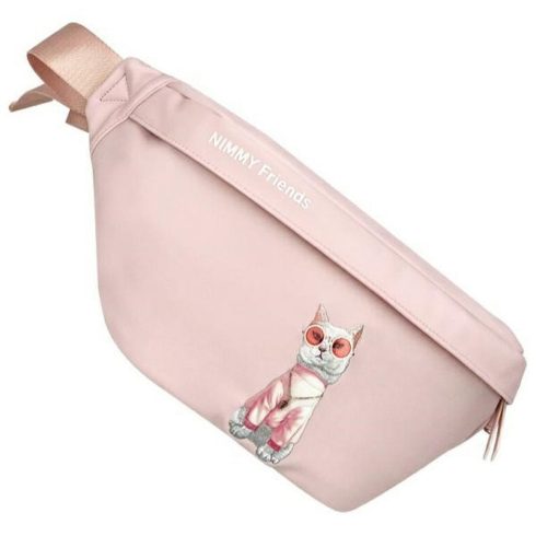 NIMMY crossbody GLASSES COOL CAT rózsaszín