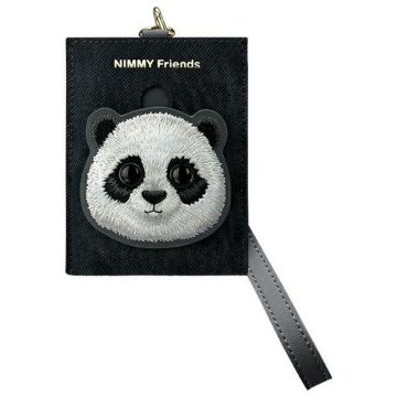 NIMMY kártyatárca BIG EYED PET 2.0 Panda fekete