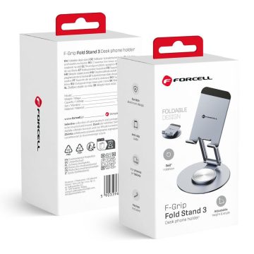 Forcell F-GRIP Fold Stand 3 360 asztali tartó szürke