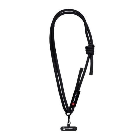 FORCELL F-DESIGN S10X165 crossbody telefon zsinór állítható hosszúsággal (max. 82,5 cm a hurokban) fekete