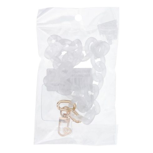 PANAMA telefon zsinór, telefon medál / vezeték hossza 40 cm (20 cm hurokban) / csuklón - fehér