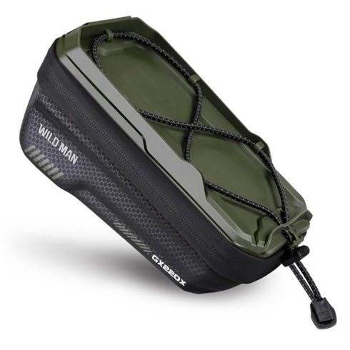WILDMAN utazótáska kerékpárvázhoz cipzárral 1L (4"-7") GX220X zöld