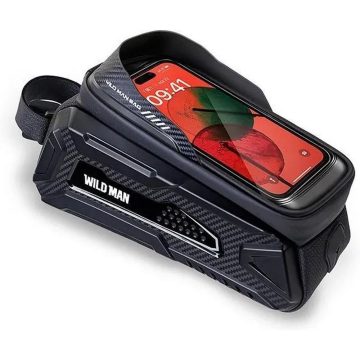  WILDMAN utazótáska kerékpárvázhoz cipzárral 2L (4 "- 7") M30 fekete