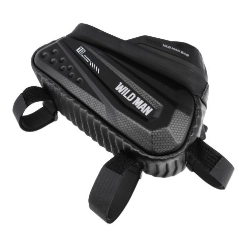 WILDMAN utazótáska kerékpárvázhoz cipzárral 1,2L (4 "- 7") ES10 fekete