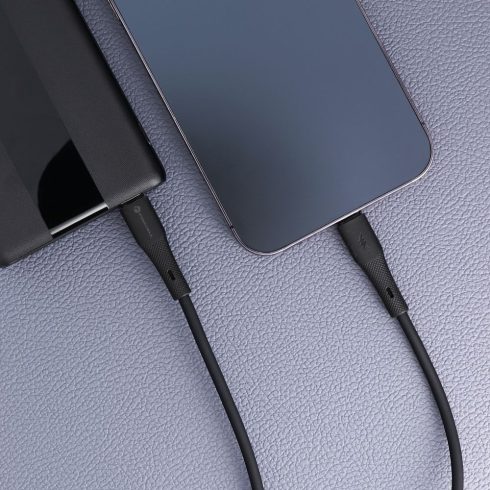 Cable USB C to Lightning Forcell F-Energy PD 3A 27W Silicone 1 m C346 black